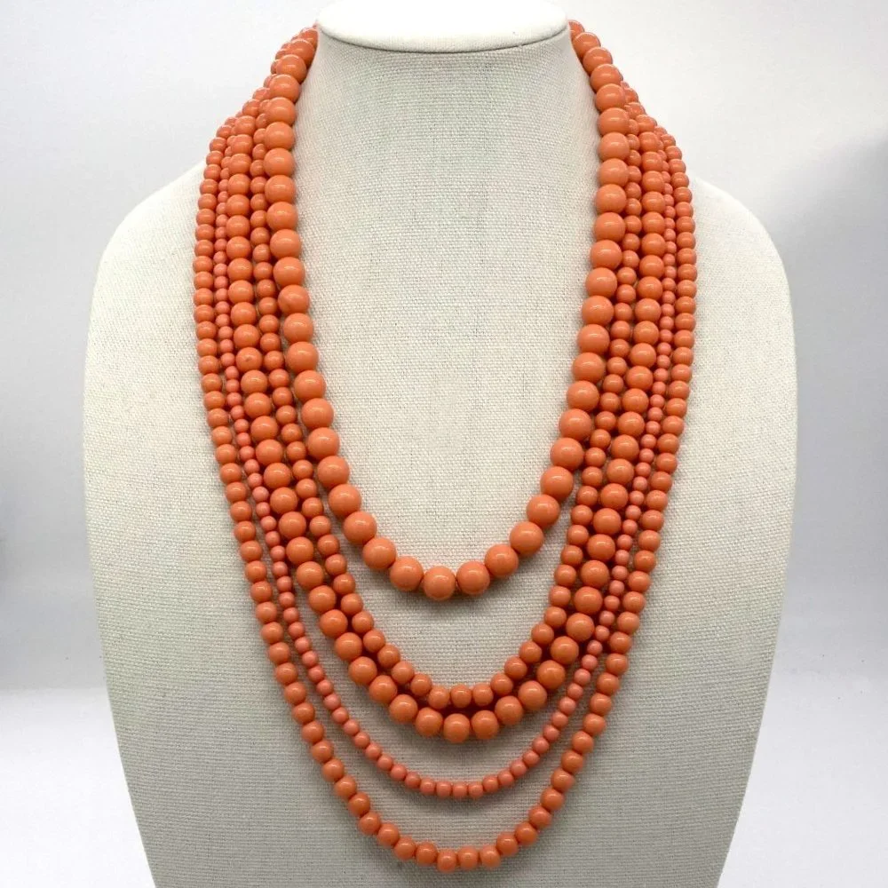 Layered Beaded Necklace, New Necklace, Statement Necklace. - Picture 3 of 6